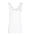 Brunello Cucinelli White Tank Top With Monile Detail In White