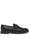 Brunello Cucinelli Black Loafers With Monil Detail On The Front In Smooth Leather Woman In Black
