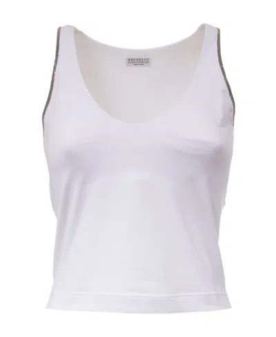 Brunello Cucinelli Crystal-embellished Tank Top In Multi