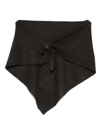 Brunello Cucinelli Crystal-embellished Triangle Scarf In Brown