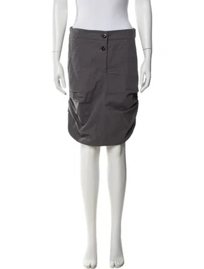 Pre-owned Brunello Cucinelli Crystal Embellishments Knee-length Skirt In Gray