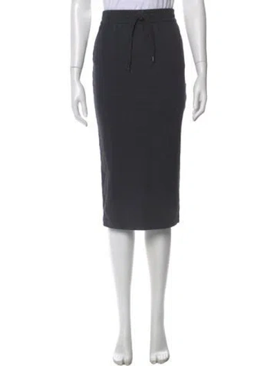 Pre-owned Brunello Cucinelli Crystal Embellishments Knee-length Skirt In Gray