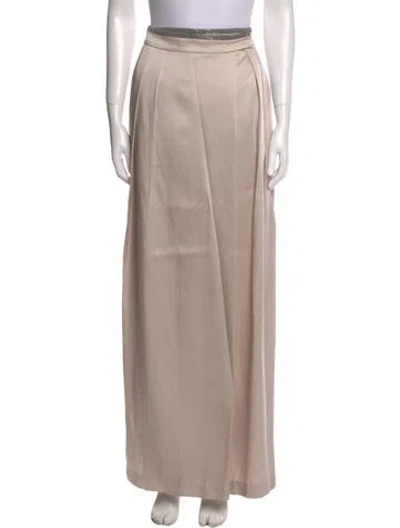 Pre-owned Brunello Cucinelli Crystal Embellishments Long Skirt W/ Tags In Neutral