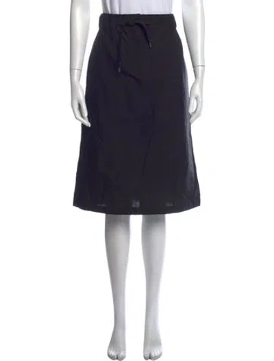 Pre-owned Brunello Cucinelli Crystal Embellishments Midi Length Skirt In Black