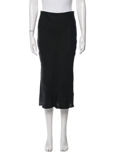 Pre-owned Brunello Cucinelli Crystal Embellishments Midi Length Skirt In Black