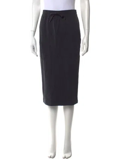 Pre-owned Brunello Cucinelli Crystal Embellishments Midi Length Skirt In Gray