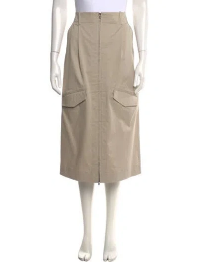 Pre-owned Brunello Cucinelli Crystal Embellishments Midi Length Skirt W/ Tags In Neutral
