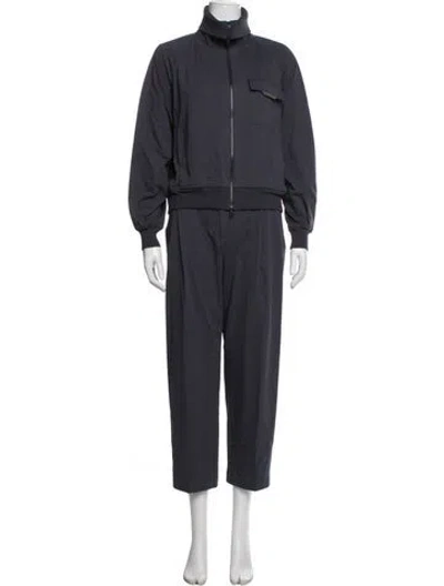 Pre-owned Brunello Cucinelli Crystal Embellishments Pant Set In Blue
