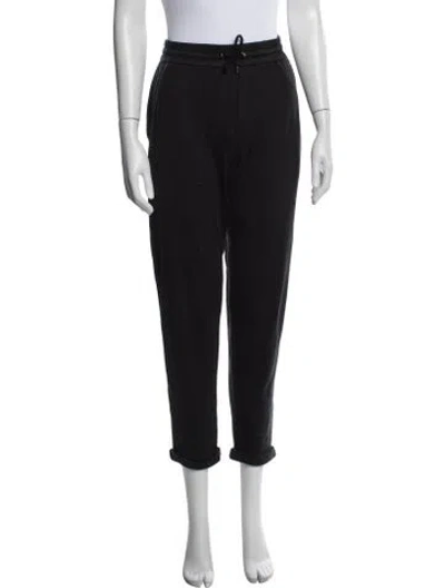 Pre-owned Brunello Cucinelli Crystal Embellishments Sweatpants In Black