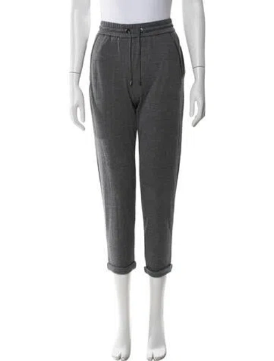 Pre-owned Brunello Cucinelli Crystal Embellishments Sweatpants In Gray