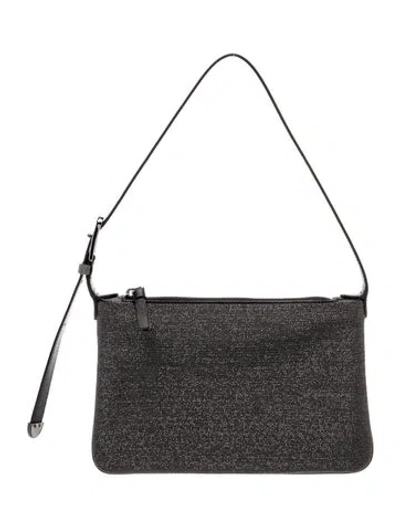 Pre-owned Brunello Cucinelli Crystal Shoulder Bag W/ Tags In Black