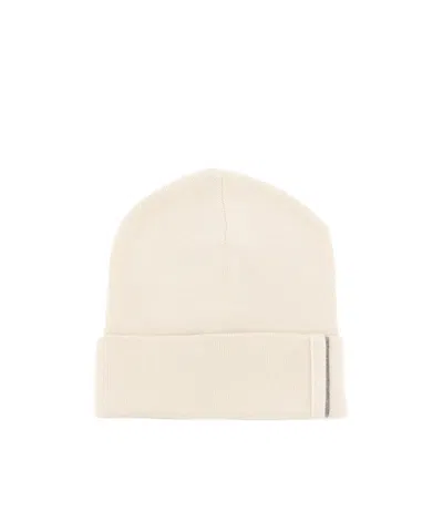 Brunello Cucinelli Cuffed Hat In Neutral