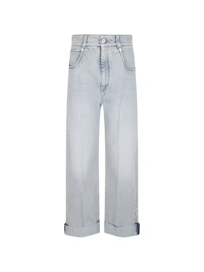 Brunello Cucinelli Cuffed Jeans In Blue