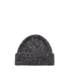 Brunello Cucinelli Cuffed Wool Hat In Black