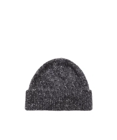 Brunello Cucinelli Cuffed Wool Hat In Black