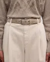 Brunello Cucinelli Curly Sheep Shearling Medium Belt In C7890 Brown