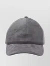 Brunello Cucinelli Curved Brim Panelled Suede Finish Hats