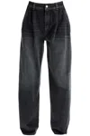 Shop Brunello Cucinelli Curved Leg Jeans For A In Black Stone Denim (black)