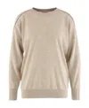 Brunello Cucinelli Cut-out Detail Sweatshirt In Nude