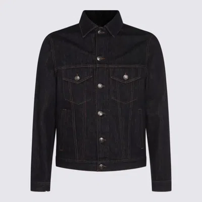 Brunello Cucinelli Dark Blue Cotton Denim Jacket