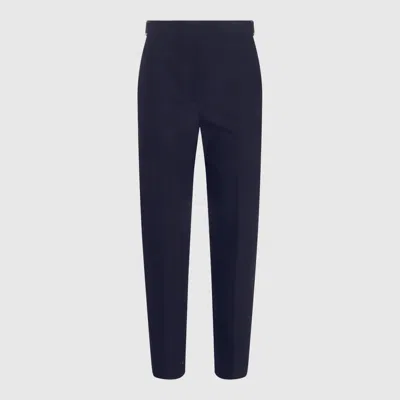BRUNELLO CUCINELLI DARK BLUE COTTON PANTS