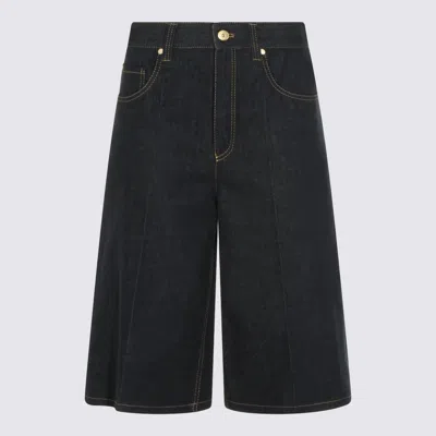 Brunello Cucinelli Dark Blue Cotton Shorts