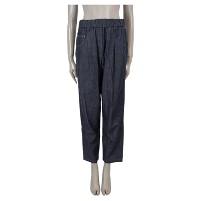 Pre-owned Brunello Cucinelli Dark Blue Cotton The Super Lightweight Jean Jeans Pants 40 S