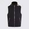 Brunello Cucinelli Sleeveless Hooded Down Jacket Side Zip Pockets In Brown