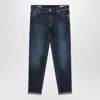 Brunello Cucinelli Denim Trousers Washed Effect In Blue