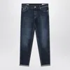 Brunello Cucinelli Denim Trousers Washed Effect In Blue