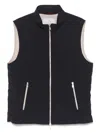 Brunello Cucinelli Dark Blue Nylon Down Jacket In Black