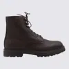 BRUNELLO CUCINELLI DARK BROWN LEATHER BOOTS