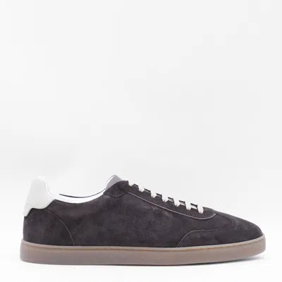 Brunello Cucinelli Dark Brown Leather Sneakers