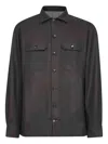 Brunello Cucinelli Patch-pocket Buttoned Shirt In Multi