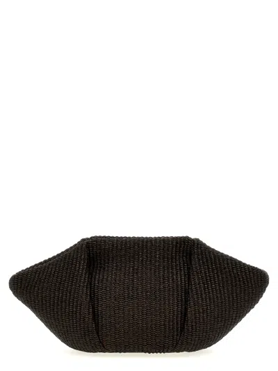 Brunello Cucinelli Dark Brown Woven Clutch