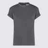 Brunello Cucinelli Dark Grey Cotton T-shirt In Gray