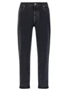 Brunello Cucinelli Dyed Jeans With Back Pocket And Belt Loops