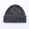 Brunello Cucinelli Folded Brim Speckled Knit Ribbed Cuff Hat
