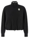 Brunello Cucinelli Dark Grey Heraldic Coat Of Arms Sweatshirt In Black