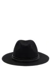 Brunello Cucinelli Leather Hat Featuring Jewel Embellishment In Black
