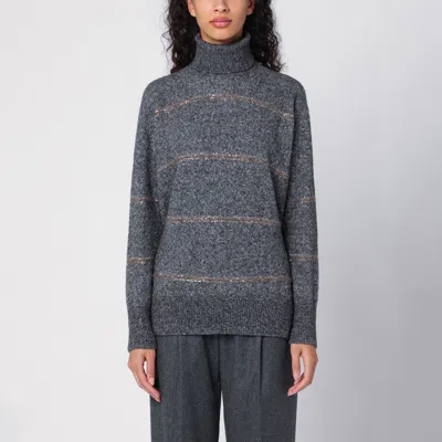 Brunello Cucinelli Dark Grey Turtleneck Jumper