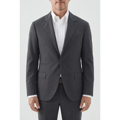 Brunello Cucinelli Dark Grey Wool Blazer In Gray