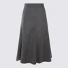 BRUNELLO CUCINELLI DARK GREY WOOL SKIRT