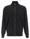 Brunello Cucinelli Silk Cashmere Cardigan Sweaters And Cardigans Black In Gray