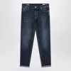 Brunello Cucinelli Denim Trousers Washed Effect In Blue