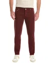 Brunello Cucinelli Dark Red Traditional Fit Jean In Burgundy