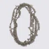 Brunello Cucinelli Dark Silver Tone Bracelet In Green