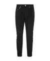 Brunello Cucinelli Black Ripped Denim Iconic Fit Trousers In Black