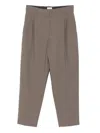 Brunello Cucinelli Dart-detail Trousers In Brown