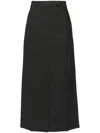 Brunello Cucinelli Women Sartorial Long Skirt In Virgin Wool Canvas In Grey